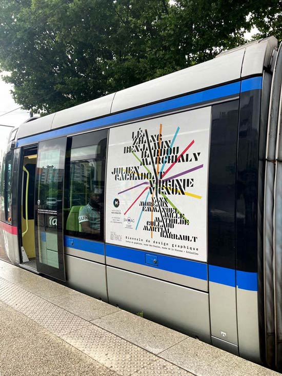 Biennale de design graphique Echirolles 2022, visuel sur covering tramway