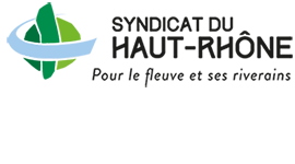 ouveau logo du Syndicat du Haut-Rhône au format horizontal, créé par CARACTERIStIC, Céline CHARLES
