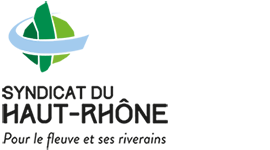 Logo du Syndicat du Haut-Rhône, format vertical, créé par CARACTERISTIC, Céline CHARLES