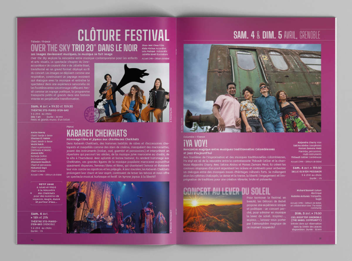 Brochure Festival Détours de Babel 2026, clôture