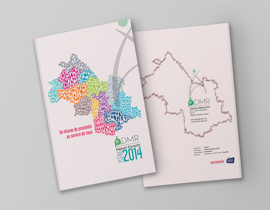 Couverture rapport d'activité 2014, ADMR Isère