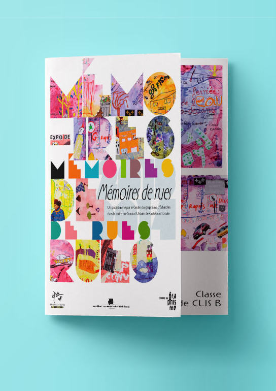 Dépliant, livrets pédagogiques, catalogues expo et groupes musique, Centre du graphisme Échirolles